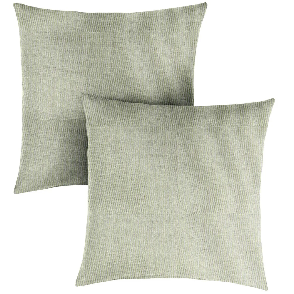 Texture Square Throw Pillow – 24″ – Green – Set of 2
