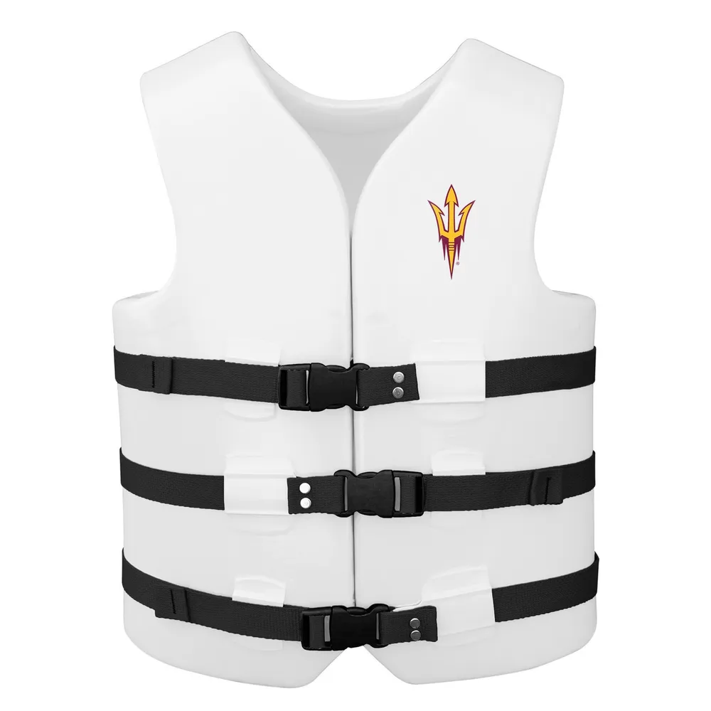 43″ White NCAA Arizona State University USCG Approved Adult Large Vinyl Life Jacket Vest