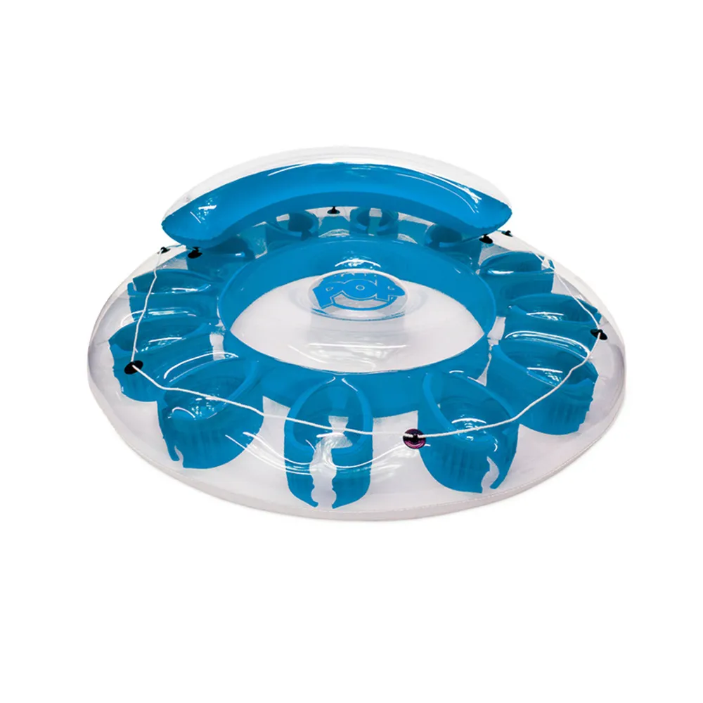72″ Inflatable Blue Water Pop Circular Pool Lounger for Summer Fun with Friends