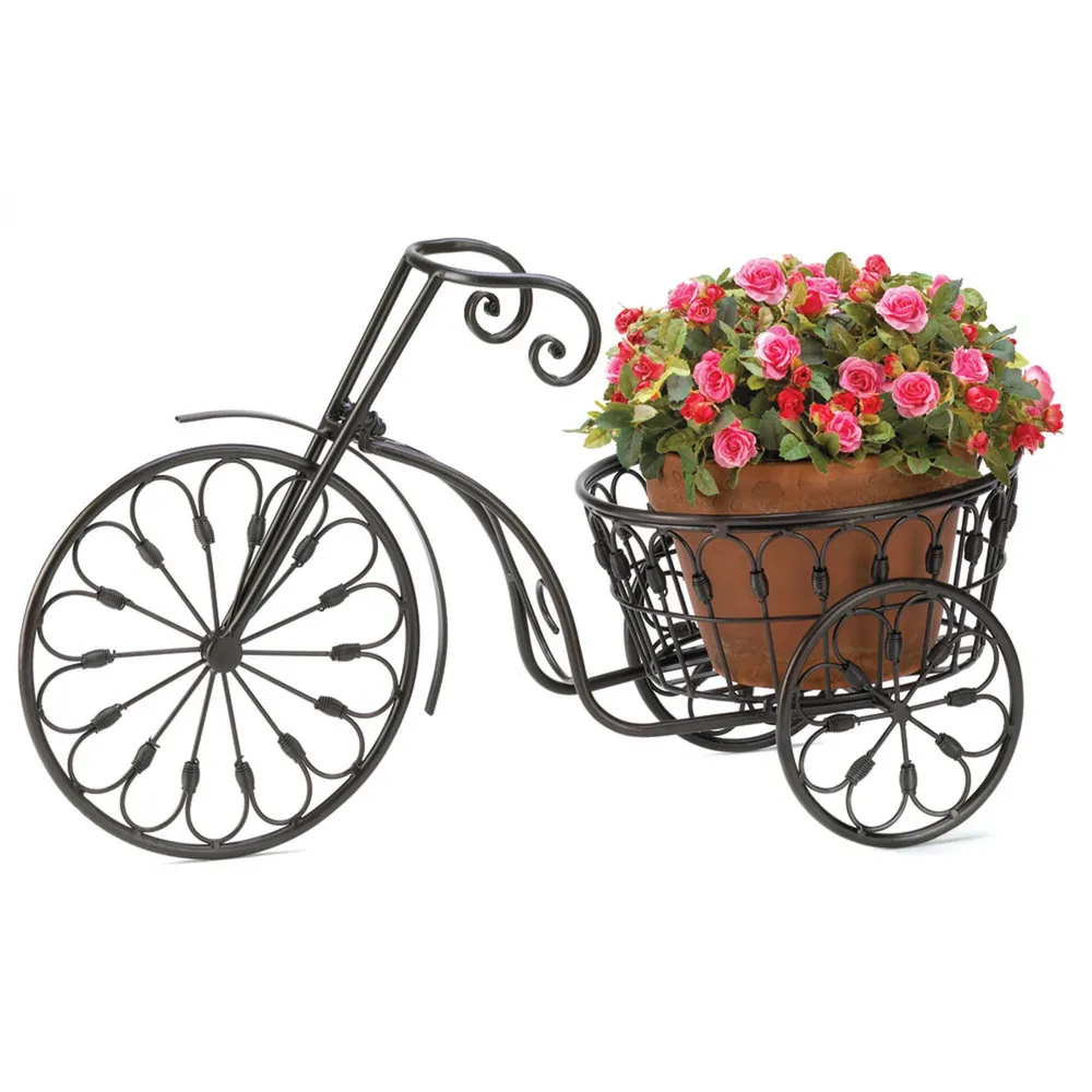 Three Wheeled Bicycle Planter – 20.75″ – Black