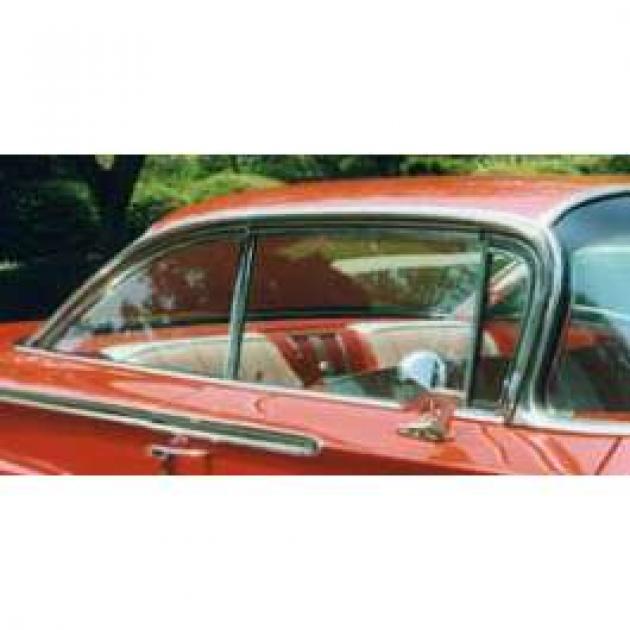Full Size Chevy Door Glass, Clear, Date Coded, 2-Door Sedan, 1958