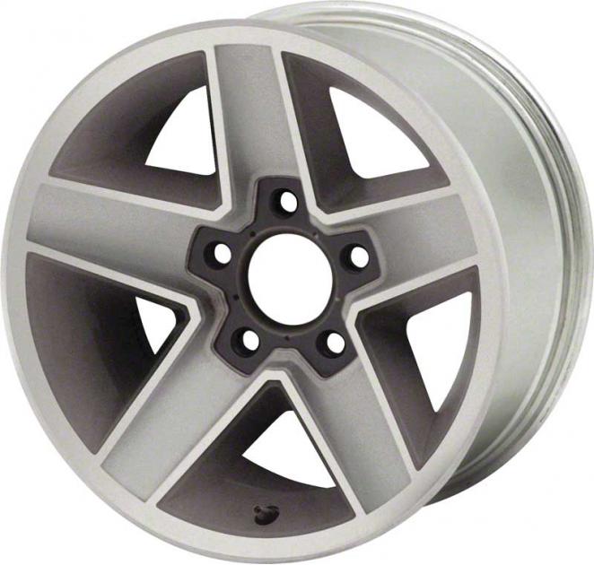 1982-87 Camaro Z28, Aluminum Wheel, N90 15" x 7", 5 x 4-3/4" Bolt Pattern 4-1/4" Backspace, Each