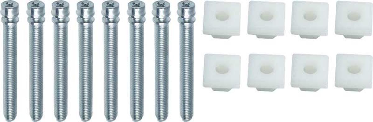 Redline Restomotive 1965-1975 Full Size Chevy Headlamp Adjuster Screw And Nut Set, Completes 2 Headlights