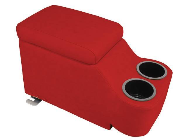 Bronco Cruiser Console, Bright Red Sierra Grain Vinyl