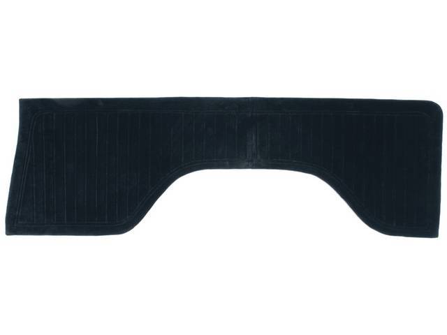 Rear Quarter Trim Panels, Encoure Velour Cloth, Black