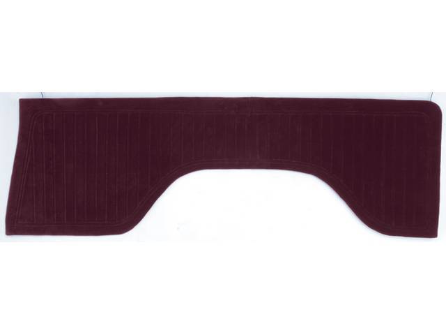 Rear Quarter Trim Panels, Encoure Velour Cloth, Maroon