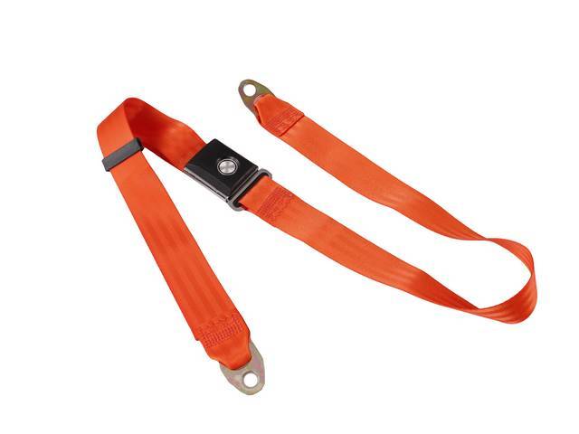 2 Point Seat Belt Assembly, bright orange