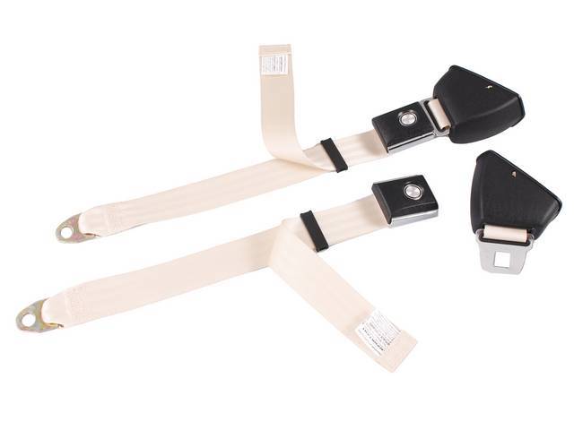 2 Point Retractable Seat Belt Assembly, light parchment
