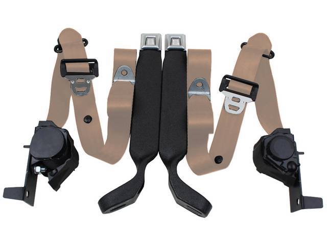 Front 3 Point Seat Belt Assembly, sand