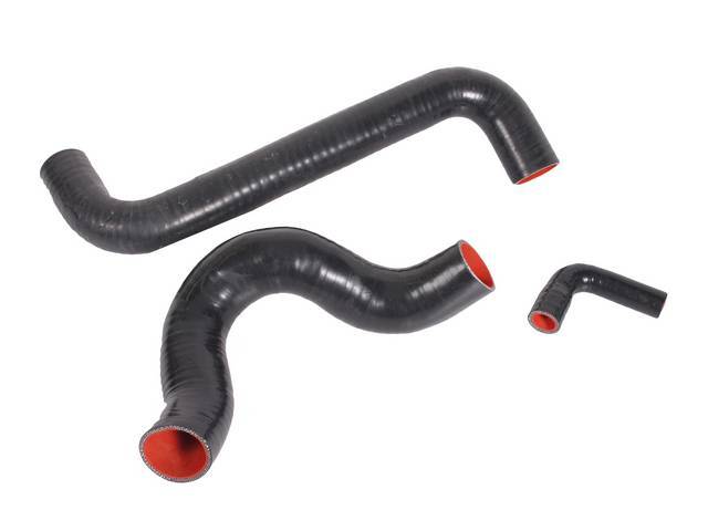Radiator Hose Set, Black Silicone