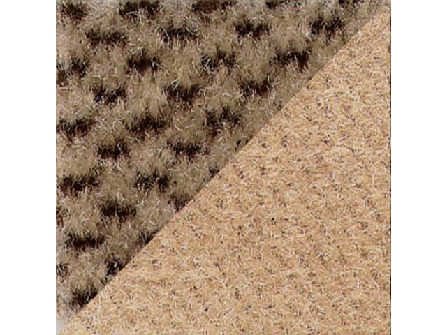 Front Split Back Bench Seat and Rear Bench Seat Upholstery Set, Sandstone Regal Velour Cloth With Sandstone Regal Velour Cloth Inserts