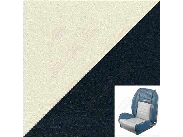 Front Bucket Seat Upholstery Set, TMI Sport Seat II, Standard, Black and Off White Two Tone