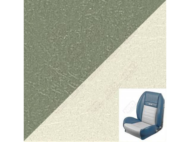 Front Bucket Seat Upholstery Set, TMI Sport Seat II, Standard, Light Ivy Gold and Off White Two Tone