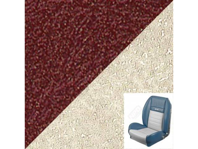 Front Bucket Seat Upholstery Set, TMI Sport Seat II, Standard, Emberglo and Parchment Two Tone