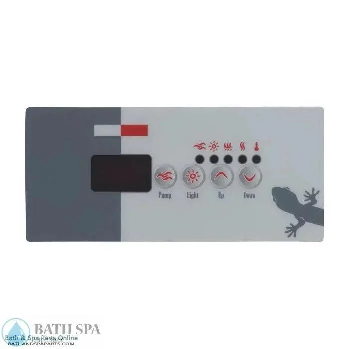 Gecko TSC-18-GE1 4 Button Topside Panel Overlay P1 Light 9916-100239 Compatible With Gecko Alliance Interfaces