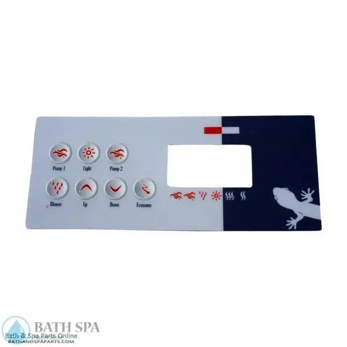 Gecko TSC-8-GE2 7-Button Topside Panel Overlay For Industrial Controls P1 P2 Bl Lt 9916-100331