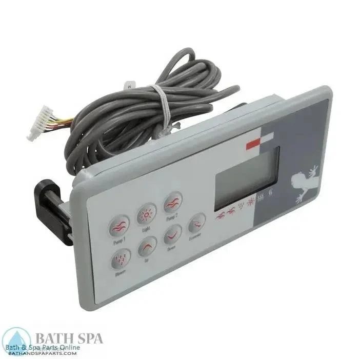 Gecko TSC-8/K-8 7-Button Spa Topside Panel For 2 Pumps Large Rectangular LCD Screen