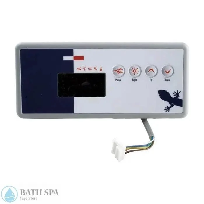 Gecko TSC19 Four Button Spa Topside Panel For One Pump Large Rectangular With LED Display