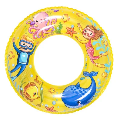 Get Ready to Swim with the 24″ Yellow Inflatable Sea World Inner Tube Pool Float – Perfect for Building Confidence in Water