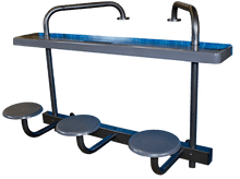 Global 3 Seat Swim-up Bar Copper Vein Frame- Granite Sand Top- GPPOTE-3ST-CV