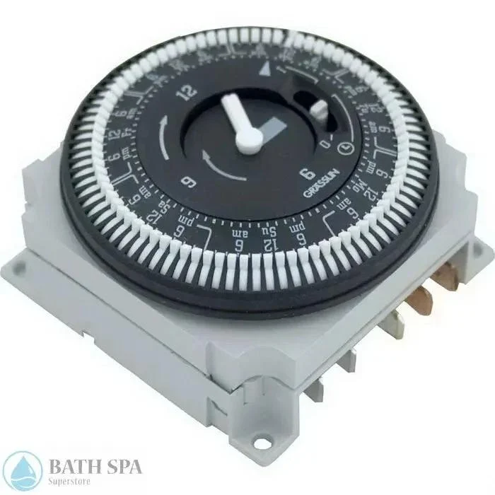 Grasslin SPDT Panel Mount 7-Day Timer With Override [115v] (FM1SWUZH-120U)