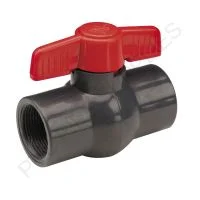 2″ PVC Compact Ball Valve Gray Threaded, 1020GT