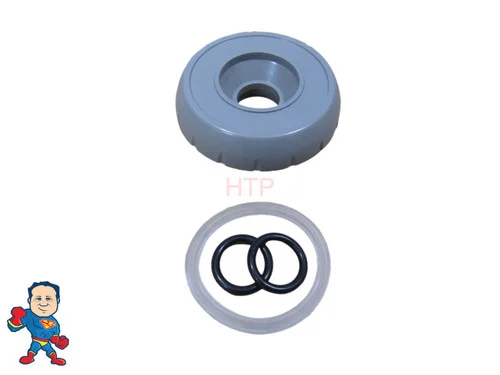 Gray Diverter Cap & O-Ring Kit for 1″ HydroAir Waterfall Control Valve – 2 1/2″ Wide (Discontinued)