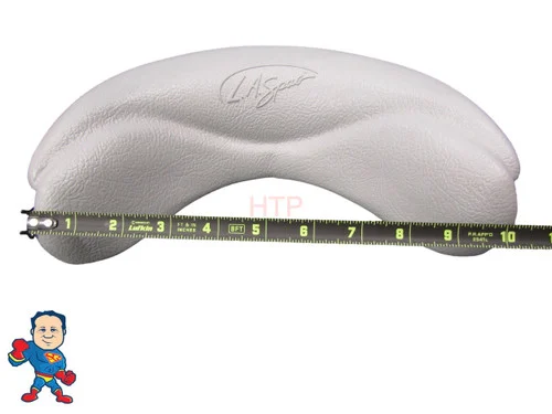 Gray Neck Collar Pillow for LA Spa Hot Tubs 11″ x 3.5″ Single Tab Center Mount with LA Spa Logo