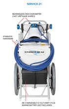 Hammer-Head Service 21 Vacuum With 60FT Cord With Trailer Mount