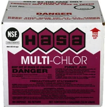 HASA Multi-Chlor 4 x 1 Gallon Case Non -Deposit – NSF Listed – 12.5% Sodium Hypochlorite – 07841