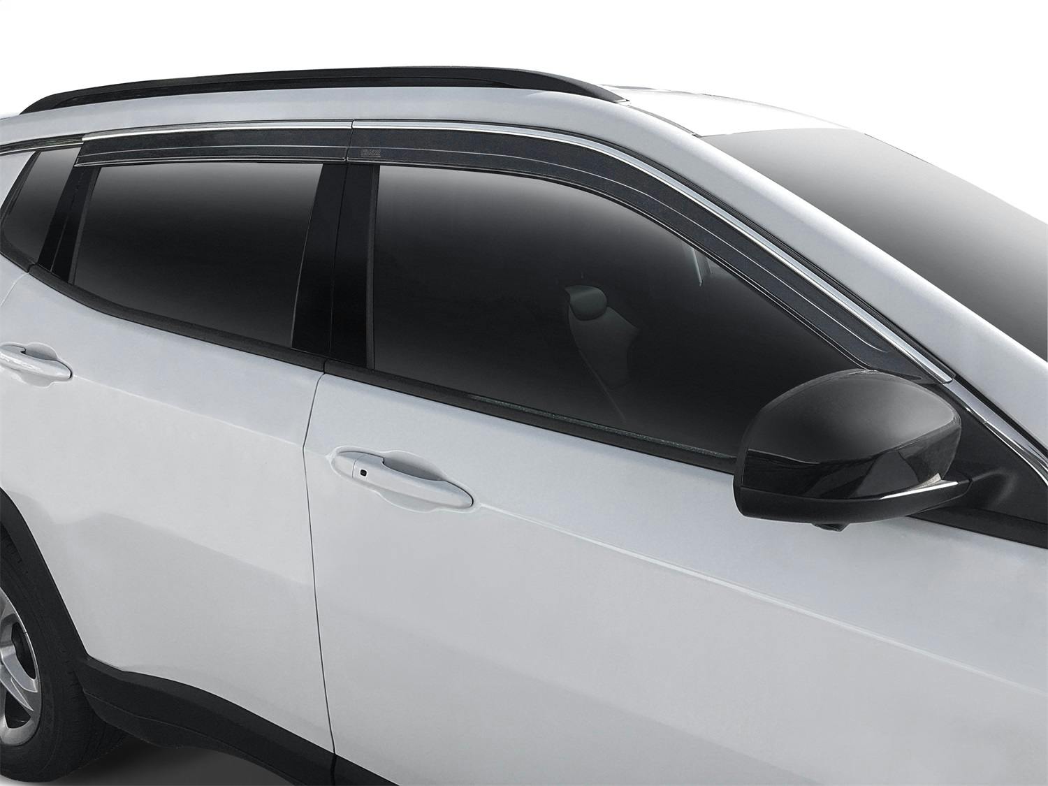 Husky Liners 2884072 Low Profile Ventvisor Deflector; Smoke with Chrome Trim; Outside Mount; 4 pc.