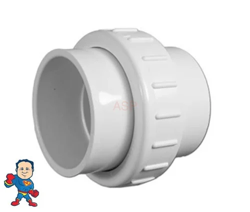 HydroAir 2″ Slip x 2″ Slip Complete Threaded Union Coupler for Hot Tub Spa Plumbing