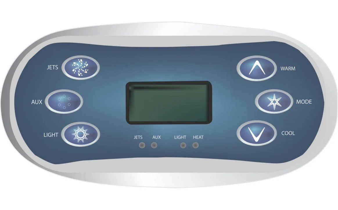 HydroQuip 80-11774-K J/J/L/W/M/C Control Panel Overlay – Spa Replacement Overlay