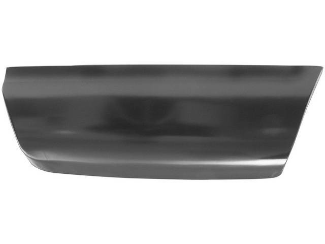 Bedside / Quarter Repair Panel, Rear Lower Section, RH, 34 inch length x 11 1/2 inch height, reproduction