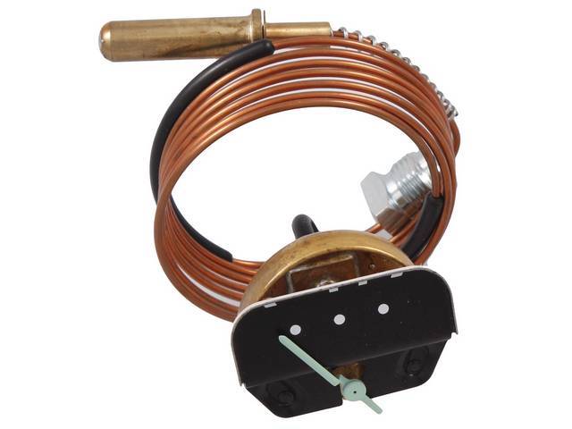 GAUGE, Temperature, mechanical design, 60 inch length on sending unit, replaces GM p/n 1513191 and 1513163, repro
