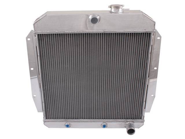 RADIATOR, Aluminum, Champion, Natural finish, 3 row w/ transmission cooler,