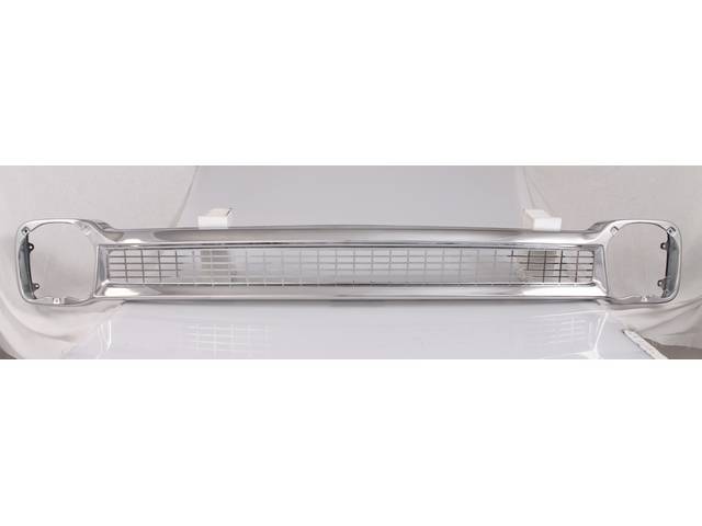 Radiator Grille, steel, chrome finish, no *Chevrolet* lettering along top edge, reproduction
