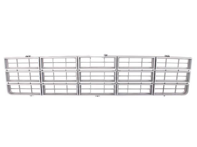 Radiator Grille, Plastic, Argent silver / gray, w/o emblem provision, reproduction