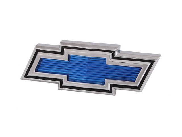 Grille Emblem, *Bowtie*, blue center w/ chrome surround, GM Licensed Reproduction