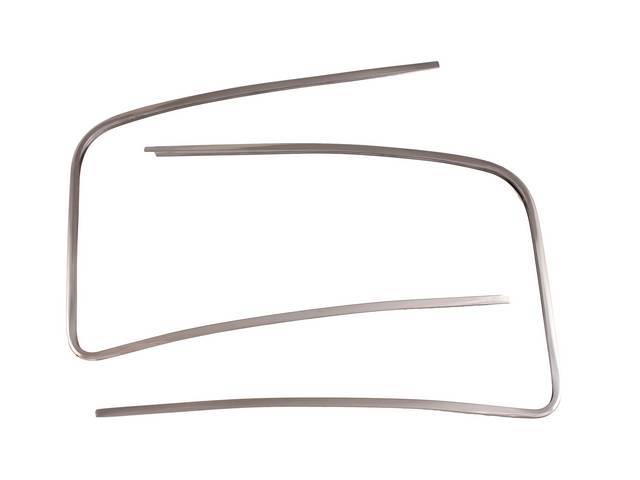 MOLDING KIT, Windshield, polished stainless, (2), incl LH and RH moldings, does not incl center molding, repro ** Molding held in place w/ windshield weatherstrip part number K-16040-47B **