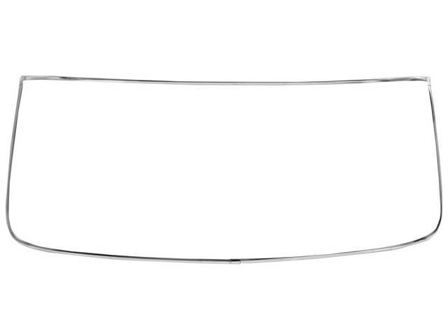 Windshield Molding Kit, polished stainless, (6), reproduction