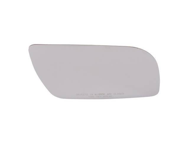 GLASS, Outside Side View Mirror, RH, flat design, repro