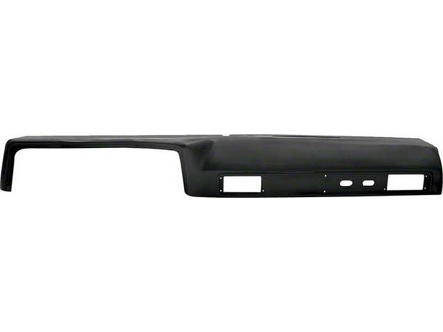 Black Urethane Dash Pad Assembly, reproduction