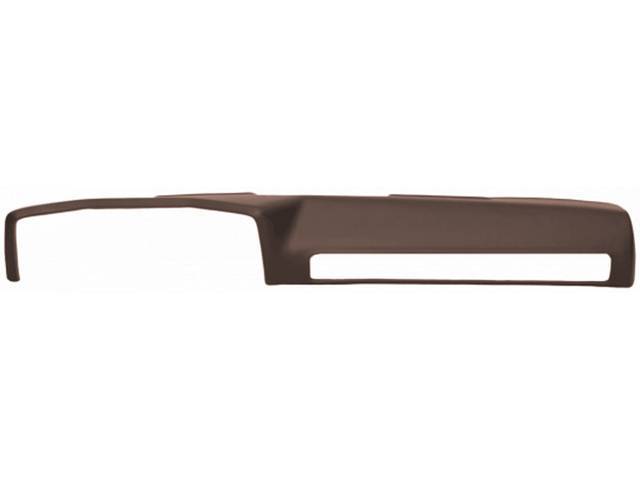 Dash Cover, Full, Molded Plastic, Saddle, Includes Adhesive