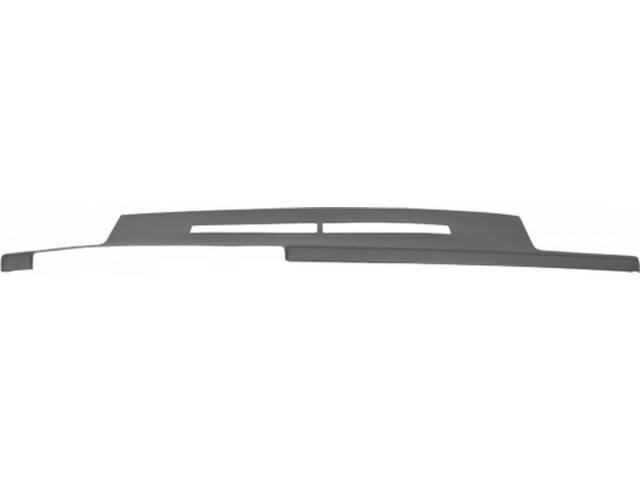 Full Dash Cover, Upper, Molded Plastic, Presidio Gray, Incl Adhesive