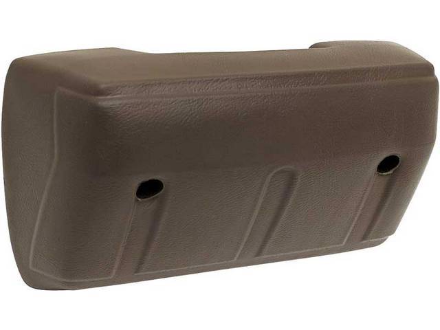 Front Door Arm Rest, Saddle, RH or LH, reproduction