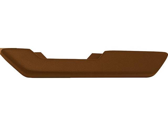 Front Door Arm Rest, Dark Saddle, RH, reproduction