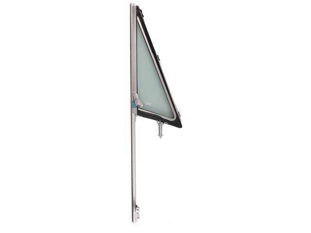 Vent Window Glass Assembly, green glass, LH, reproduction