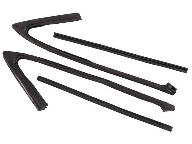 Vent Window Weatherstrip, rubber, Pair, does both windows, reproduction