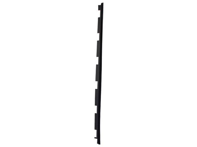 Weatherstrip / Felt, Front Door Window, Outer, located at the beltline, LH, black, reproduction